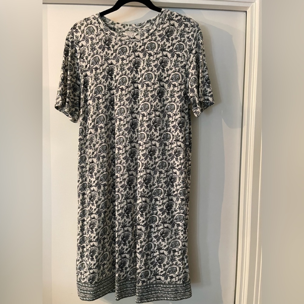 T-Shirt Dress by Lucky Brand in Green/Blue Paisley